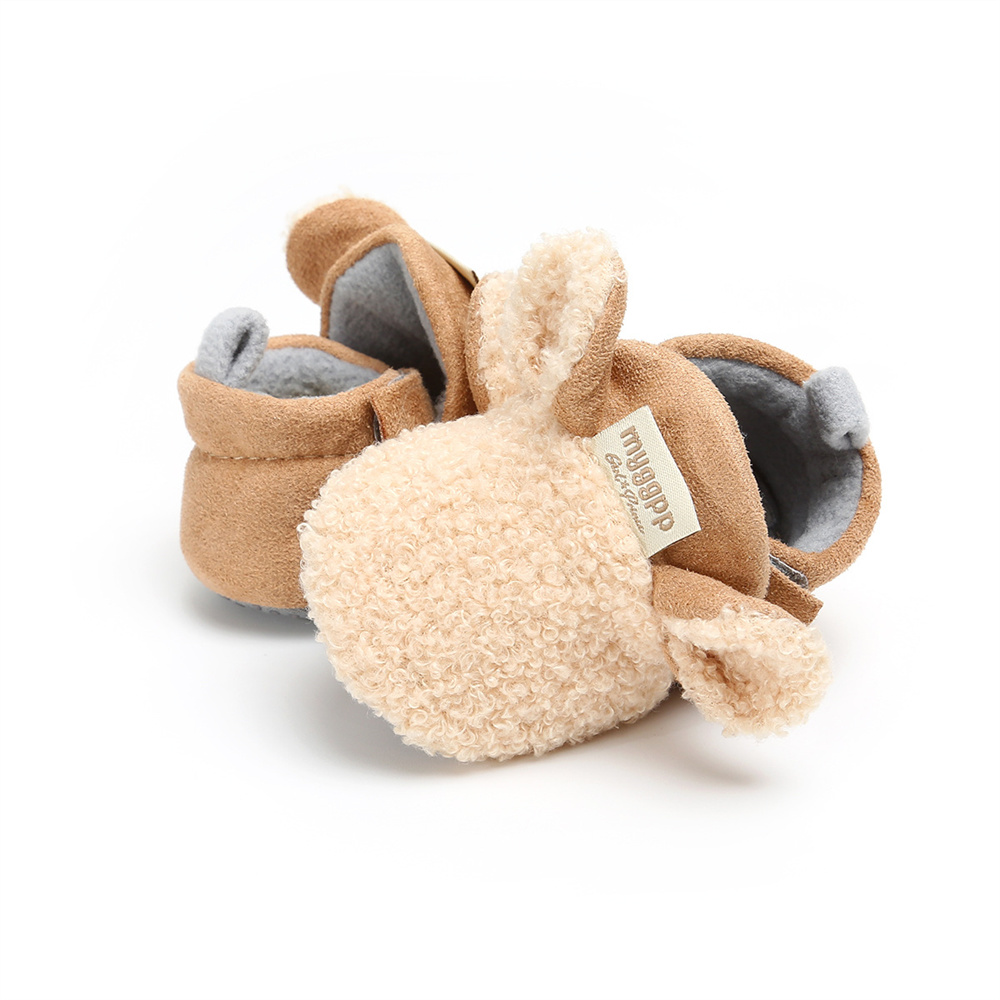 Zapatos de felpa para bebé, zapatillas gruesas de dibujos animados para recién nacidos, tenis para bebés, 1 año