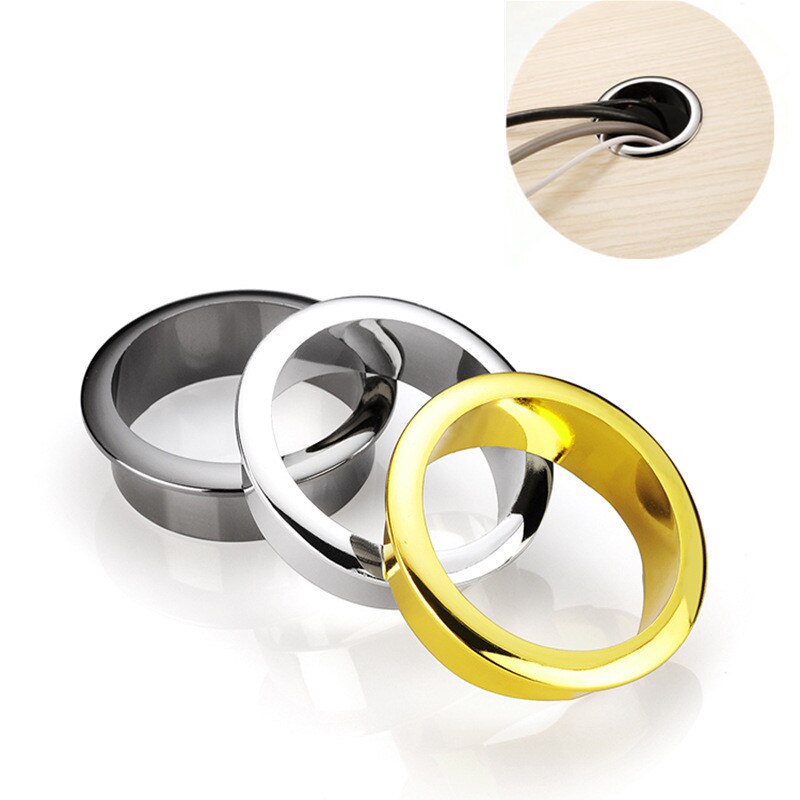 Round Plastic Wire Cover, 2pcs, Round Grommets for Computer Table, Desk, Cable Outlet Port, Wire Guard, Cabinet Vent System