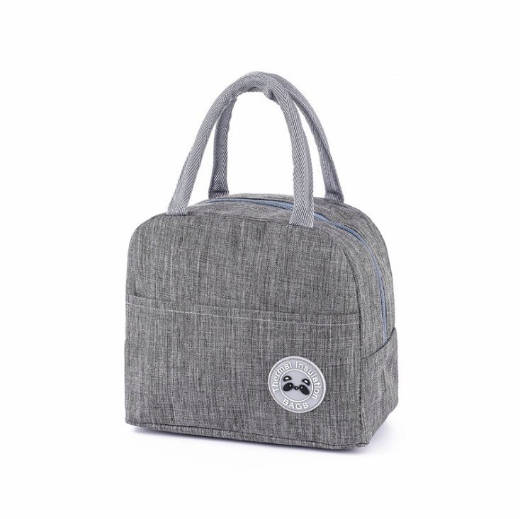 Borsa da pranzo impermeabile cationica 2021 nuova borsa per isolamento termico portatile scatola da pranzo isolata confezione di ghiaccio addensata in alluminio: Gray