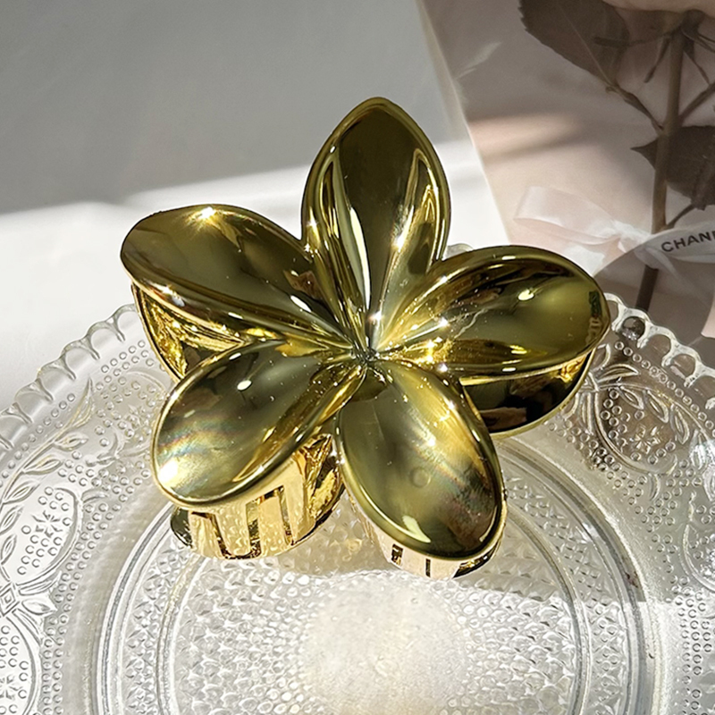 Pinces à cheveux fleur pour femmes, grande pince à cheveux bohème, épingles à cheveux, barrettes pour filles, accessoires pour cheveux de plage, vêtements de sauna, ,: Plaqué de cuivre antique