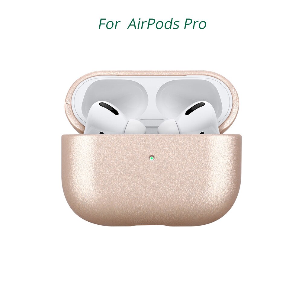 Bonola Native Italian Leather Case for AirPods Pro Seamless Fit Full Protection Cases for Apple AirPods 3/2 Tactile Feel Cover