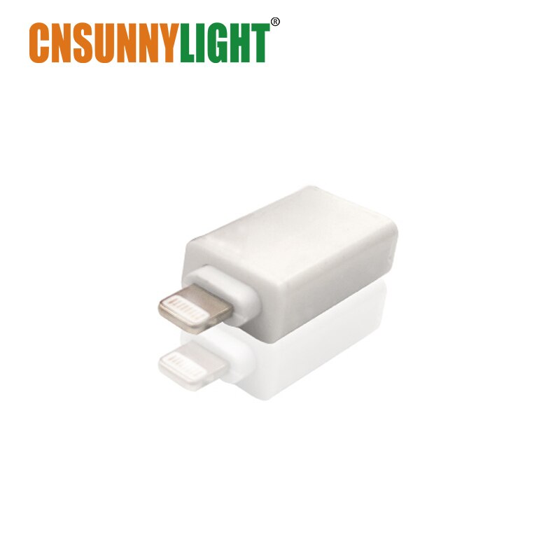 Cnsunnylight mini led auto decoratieve interieur neonlampen usb sfeerlicht dj rgb kleurrijke muzieklamp disco feest autostyling: Apple-adapter