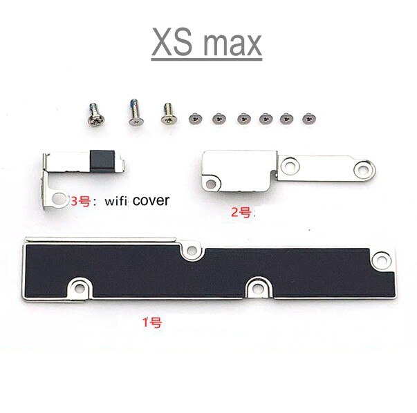 1einstellen 2Stck Für iPhone X XS MAX XR kleine teile metall eisen halterung Schild Platte batterie Dock ladegerät vordere kamera wifi biegen schrauben