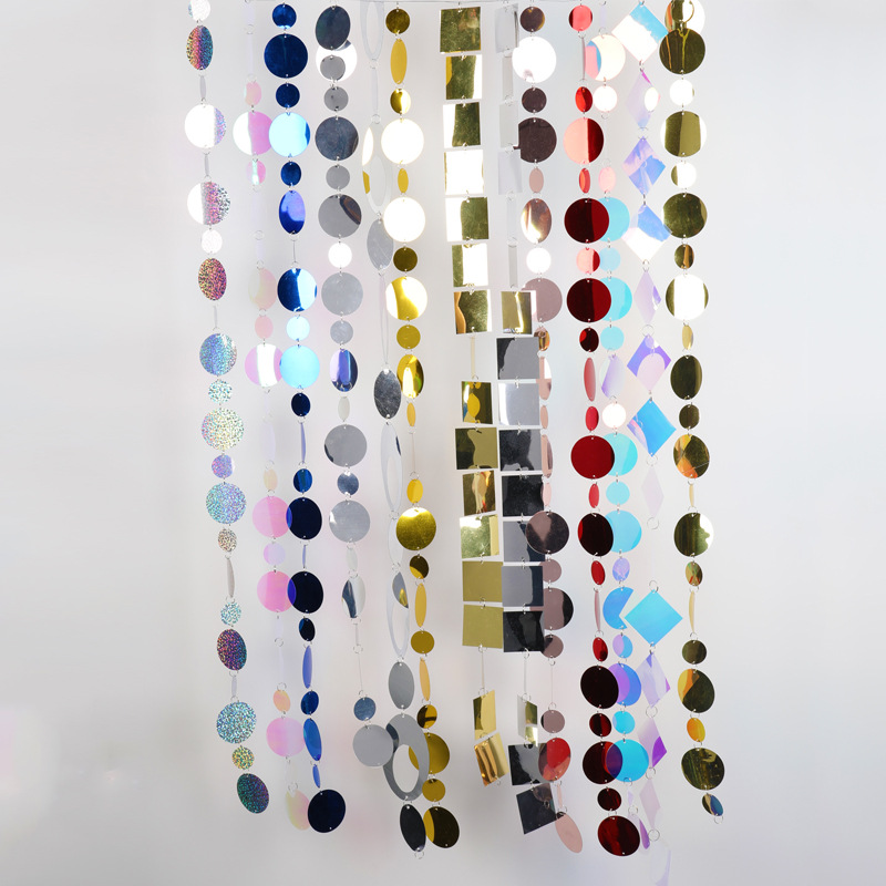 5pc DIY wedding stage layout PVC plastic sequin curtains Christmas Festive party decoration Supplies