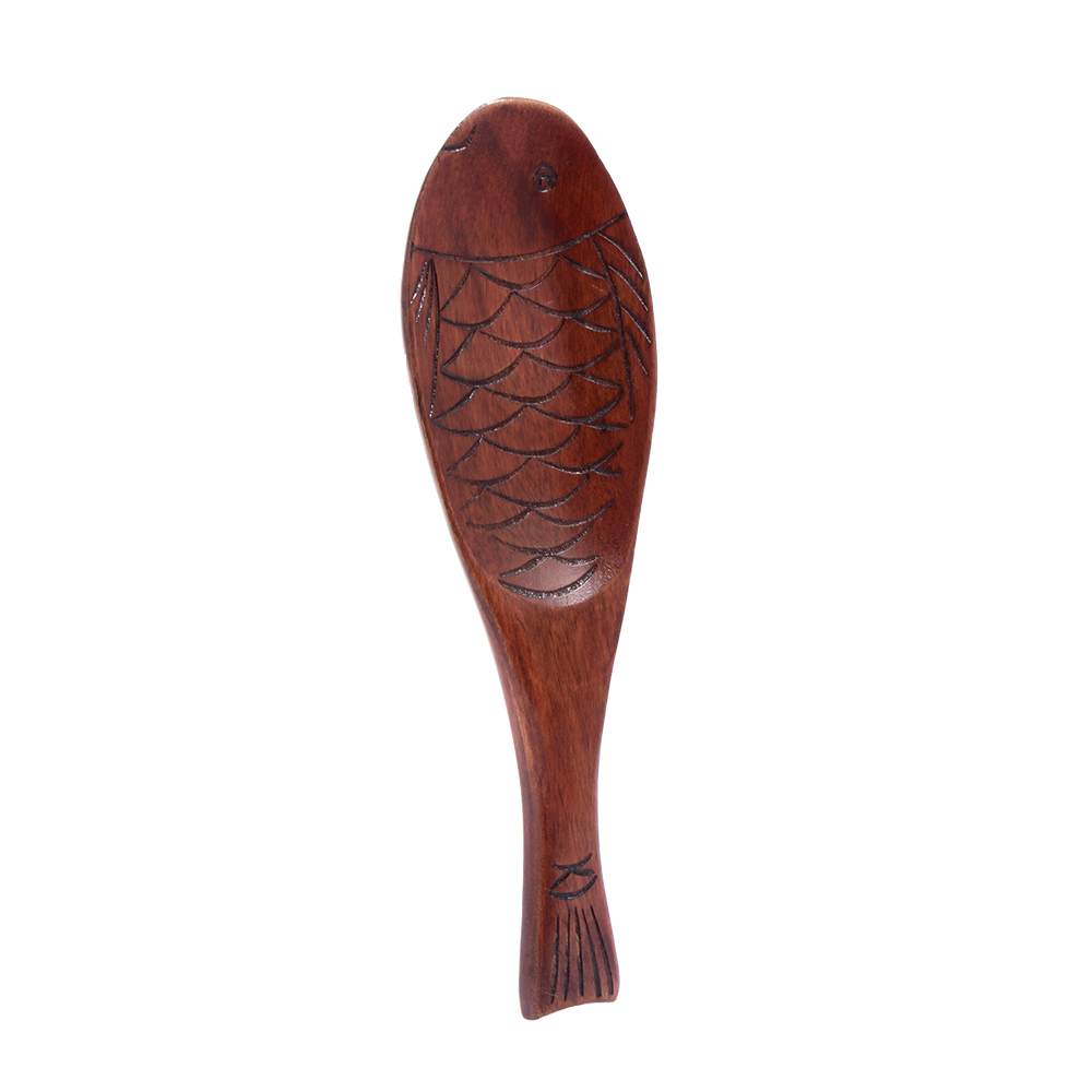 1 Pcs Vis Vorm Rijst Lepel Servies Keuken Houten Lepel Koken Tool