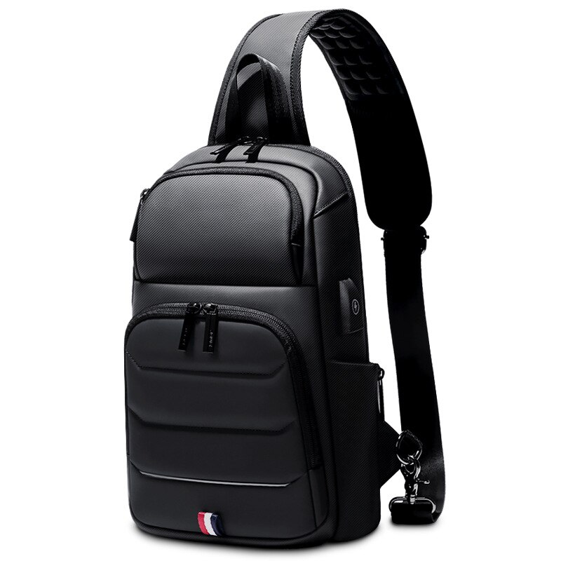 Male Chest Bag travel Crossbody Bags for Shoulder Bags High capacity USB Charging Messenger bag Oxford sports Sling Bag: Default Title