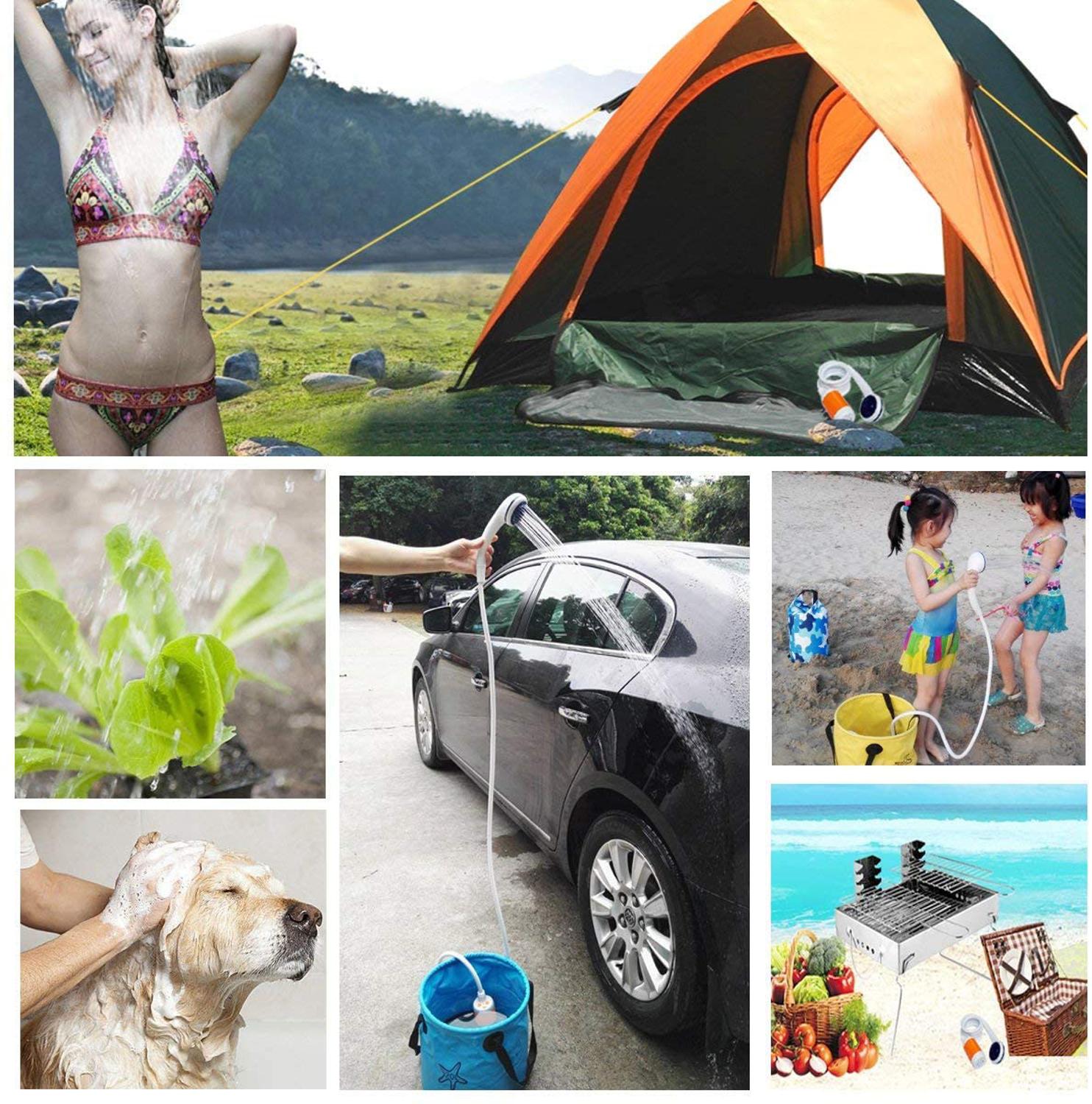 laserbeak Ducha portátil recargable para acampar, alta capacidad, 4800mAh, Ducha de Camping, para mascotas