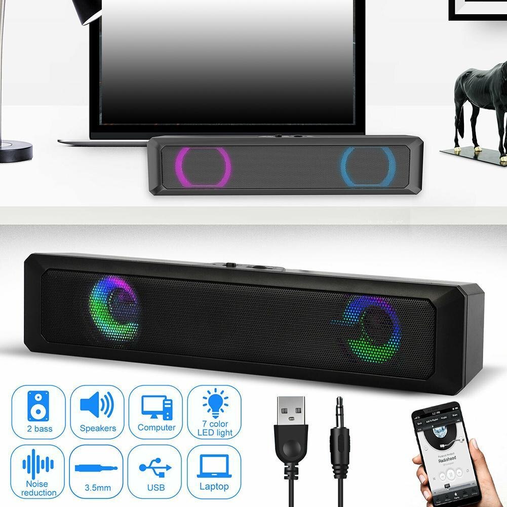 1PC Computer Stereo Soundbar Speaker USB Powered C... – Grandado
