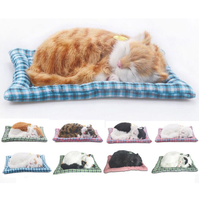 Simulation animal chat lit chien animal de compagnie d'anniversaire Simulation jouets pour enfants endormi chat chien électronique animal de compagnie