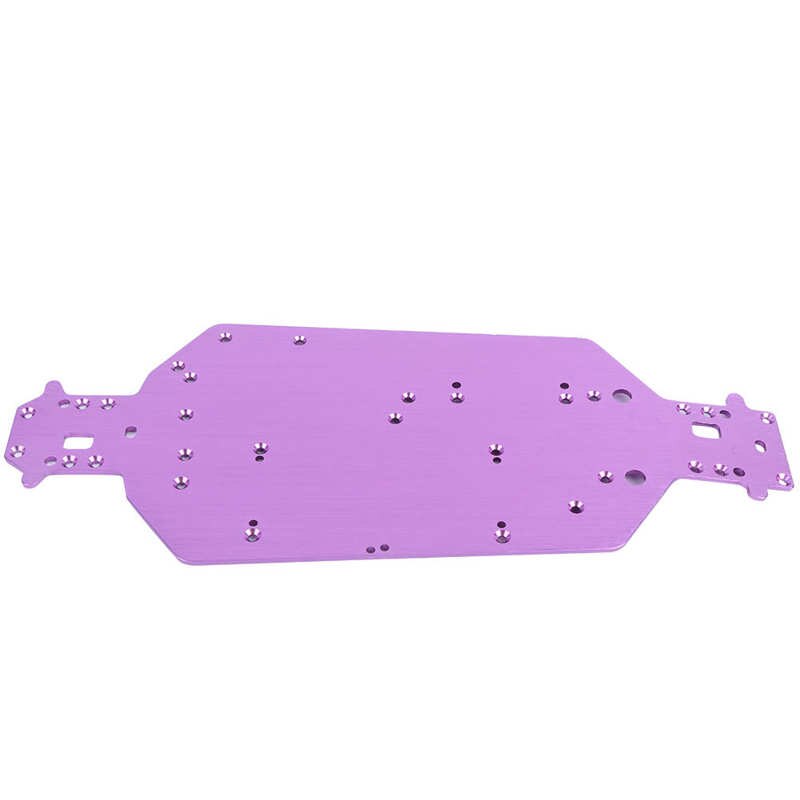 Aluminum Alloy Chassis Upgrade Parts Fit for HSP 94107 94111 94110 94124 RC Car: Purple