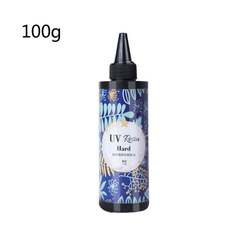 Hard Type UV Resin Glue Crystal Clear Ultraviolet Curing UV Glue Solar Cure Sunlight Activated DIY Resin Jewelry Making: 100g