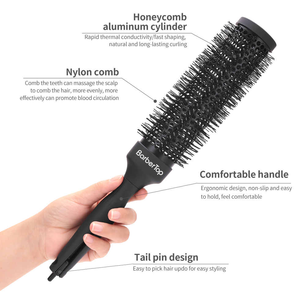 35cm Extra Long Hair Roller Brush Salon Blowout Styling Heat Resistant Volumizing Hair Salon Use Accessories Roll Comb