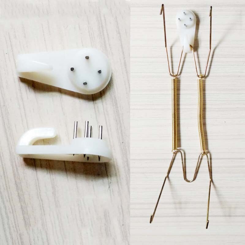 5 Sizes Wall Display Plate Dish Hangers Holder &amp; Racks W Type Invisible Spring Hanging Hook Plates Home Decorating Porch Decor