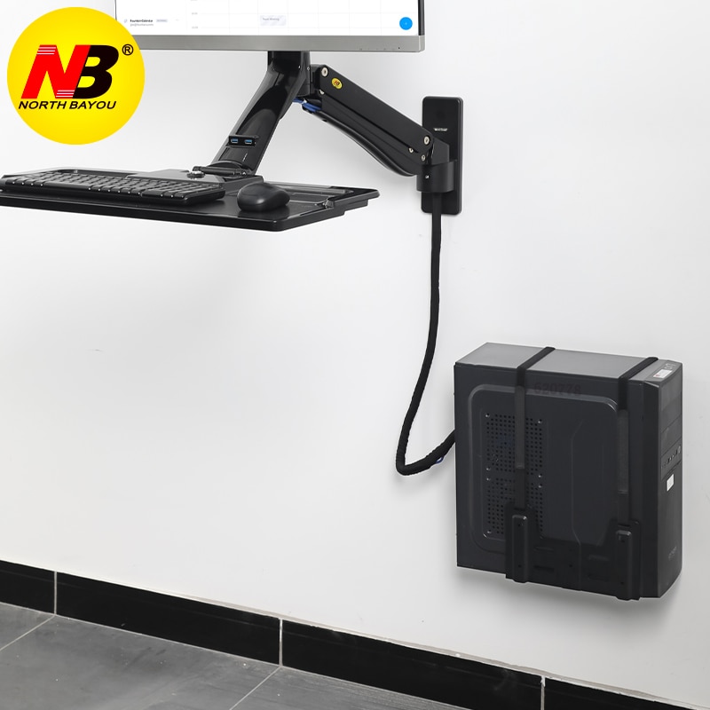 NB G15 Wall Mount Computer Case Holder Side Mount PC Mainframe Hanging Bracket Desk Chassis Host Mount Bracket