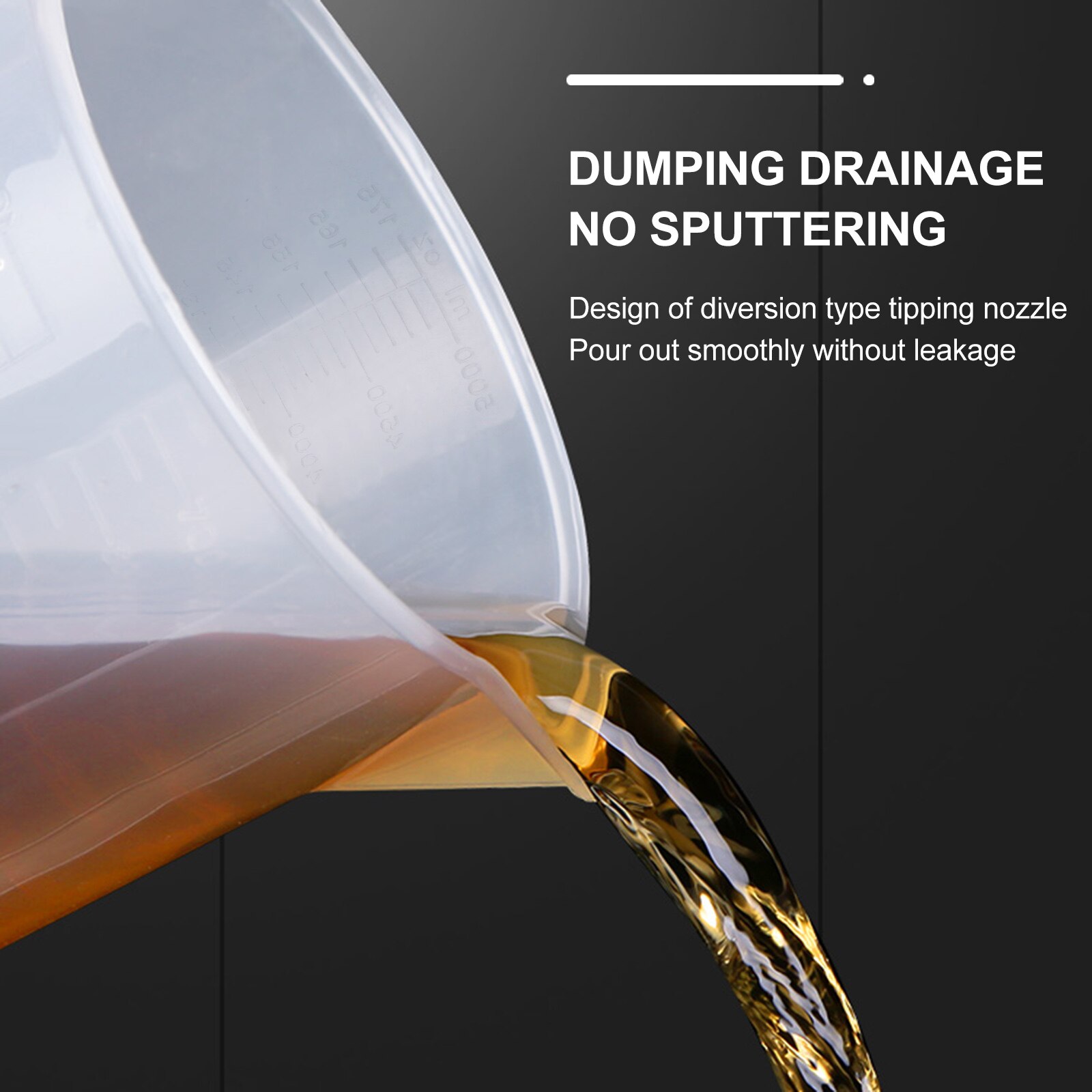 5000ml Measuring Glass Graduated Measuring Glass Plastic Measuring Cup