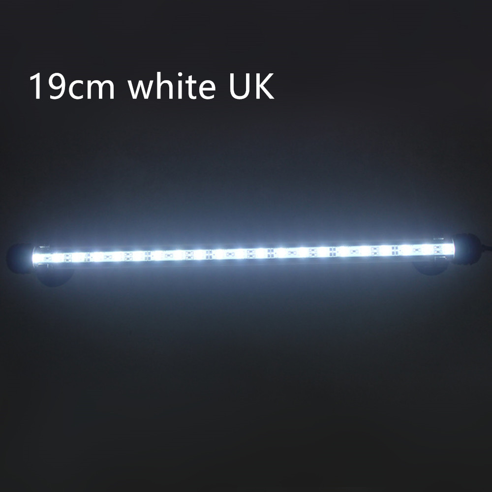 19cm Led Planted Aquarium Lighting EU/US/UK/AU Waterproof Aquarium Light Fish Tank Lamp Aquariums Decor Lighting: 19cm white UK