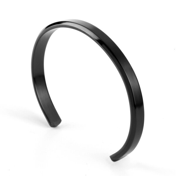 Rustfritt stål armbånd mansjett armbånd armbånd smykker menn armbånd gull armbånd rustfritt stål armring armbånd: Svart med eske