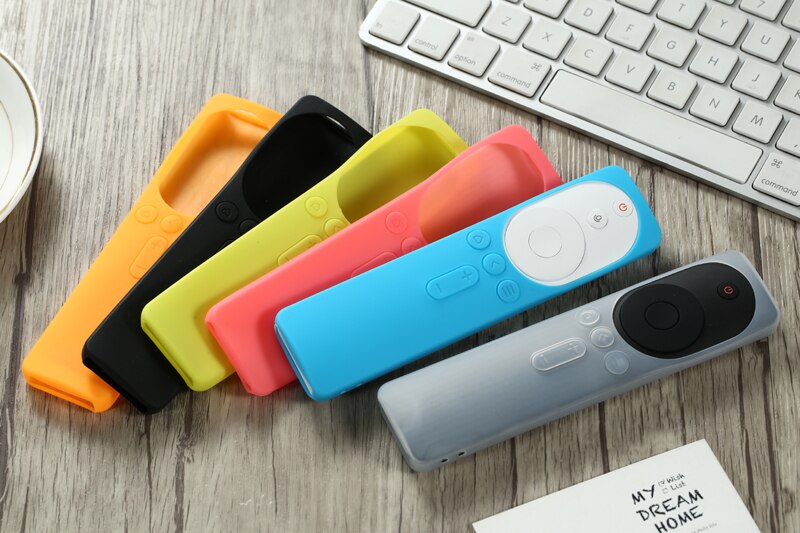 Siliconen afstandsbedieningshoes, beschermende zachte, krasbestendige anti-slip hoes voor de xiaomi  tv 4a draadloze bluetooth-afstandsbedieningshoes