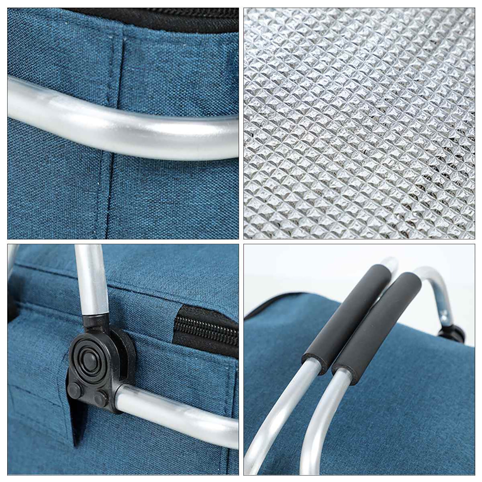 Folding Picnic Camping Lunch Bags Insulated Cooler Bag Cool Hamper Storage Basket Bag Box Outdoor Portable Picnic Basket