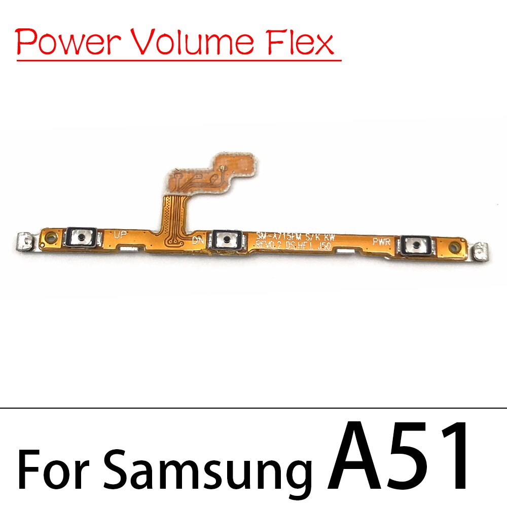 Przełącznik zasilania On / Off przycisk klawisz głośności przycisk Flex Cable dla Samsung A01 A11 A10S A20S A30S A51 A10 A20 A30 A40 A50 A60 A70 A42: A51