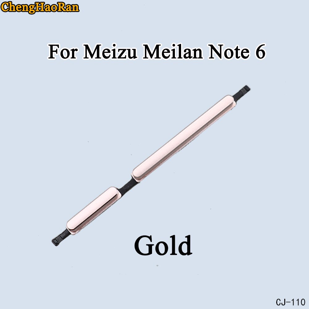 ChengHaoRan 1 piezas lado botón llave reemplazo de repuestos para Maizu Meilan Note 3 5 6: Note 6-Gold