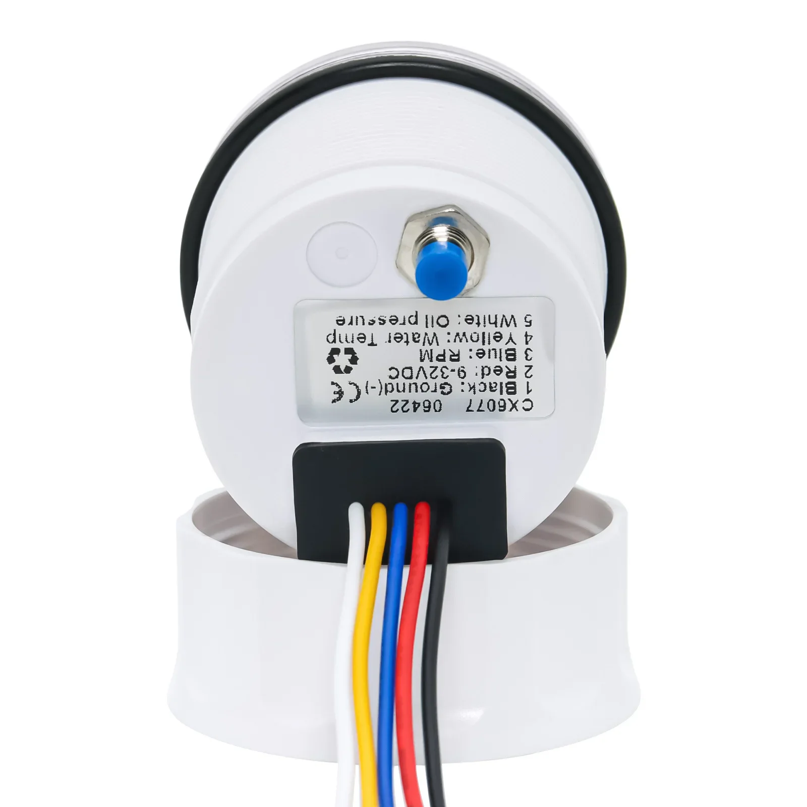 Digital 3 in 1 52mm -vägs vattentemperaturmätare + varvräknare + oljetrycksmätare med larm, rött ljus för bil och båt 12v 24v anpassad