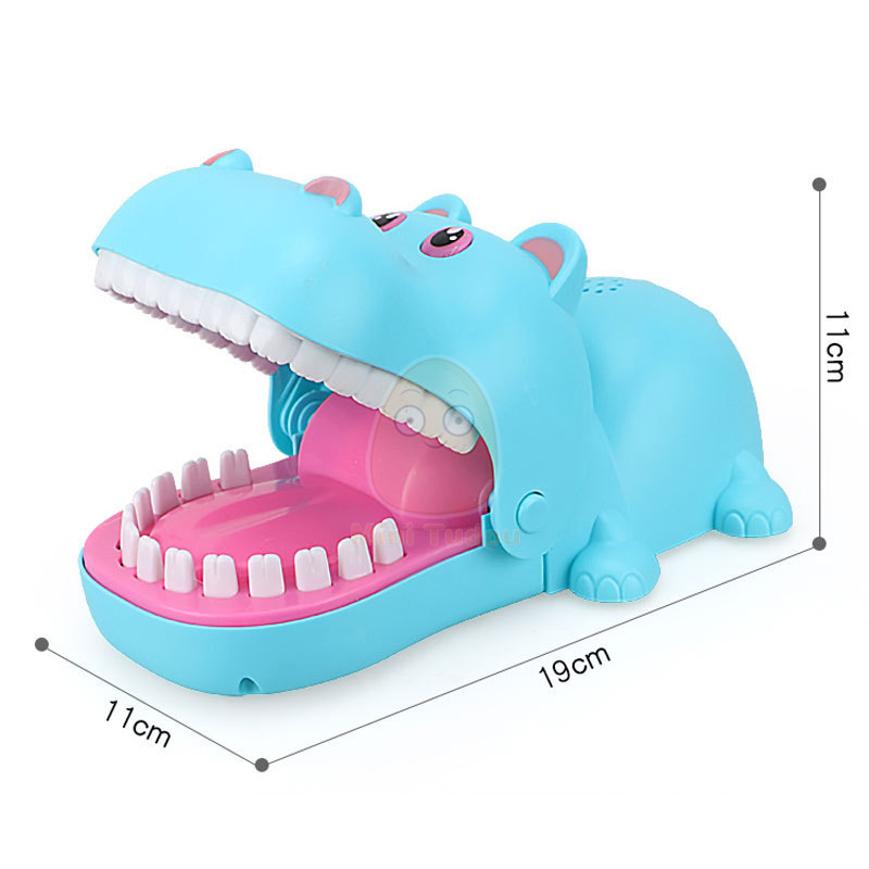 Kid Biting Hand coccodrillo Dinosaur Shark Bite Finger scherzi novità Classic Sound Light Party gioco da tavolo giocattoli per bambini regalo: Big Blue Hippo