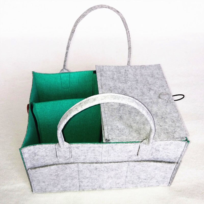 Faltbare Fühlte Baby Windel Caddie Veranstalter Abnehmbare Deckel Lagerung Tasche Art Spielzeug Tragbare Tasche Kasten für Auto Reise Ändern Tisch orga