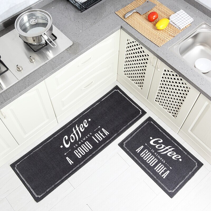 2 sztuk/zestaw naturalny lateks antypoślizgowy spód mata kuchenna pochłaniająca wodę poliestrowa podłoga w kuchni mata pochłaniająca olej dywanik kuchenny