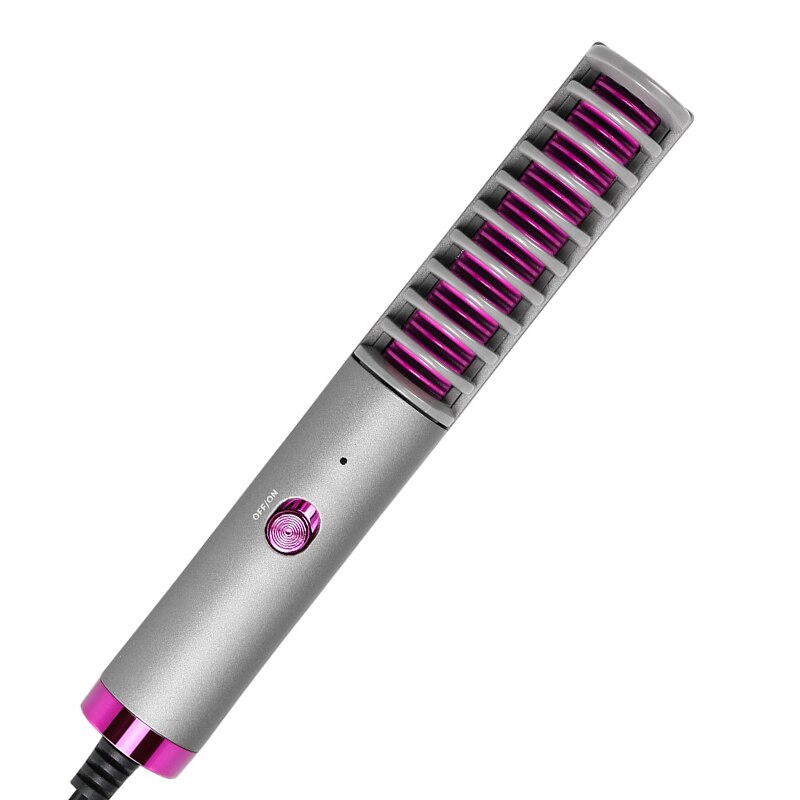 Mini Portable Hair Straightener Styler Brush Straight Hair Comb Brush Beard Electric Straightening Comb Hair Care Machine