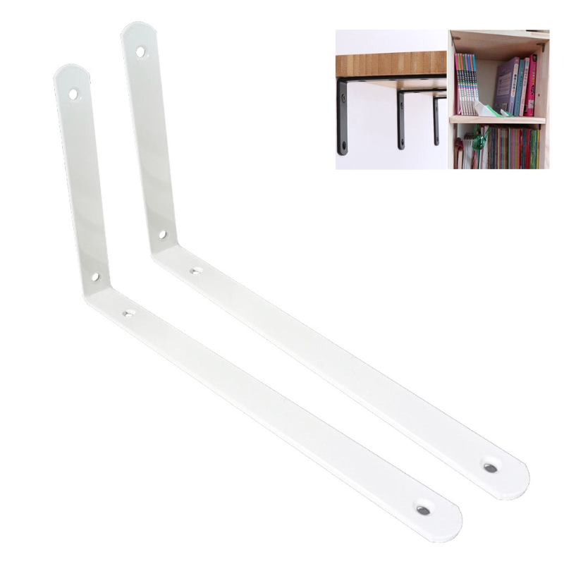 2 Pcs Thick L Shelf Bracket Metal Shelf Brackets Thickness 4mm Industrial Shelf Bracket Wall Hanging Shelf Bracket: W-5