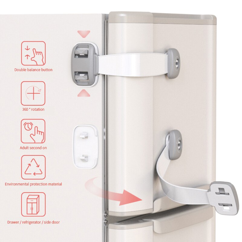 BIG Size Safety Lock Baby Safety Protection Latches Drawers Cupboards Cabinet Drawer Door Childproof Product Security Protector