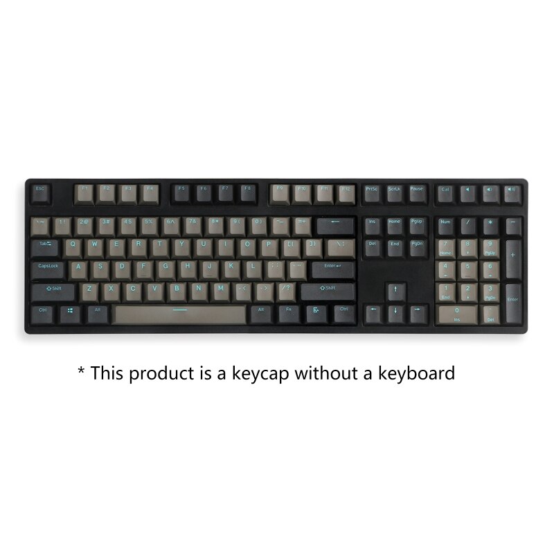 69HA Dolch Sky PBT Keycap Set Two-color Injection Blue Font 87 104 108 Black Gray Cherry Profile Mechanical Keyboard Keycaps: 108