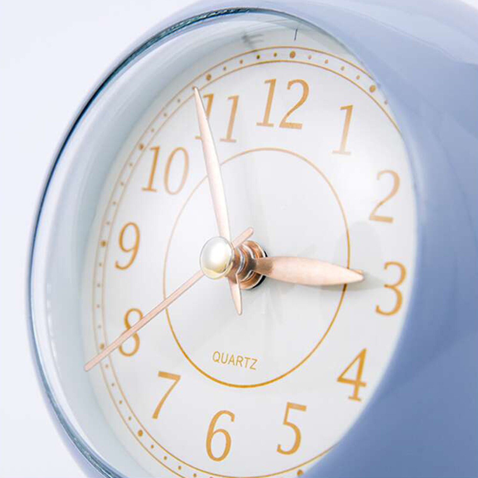 Mini Leuke Desktop Metalen Ronde Wekker Night Light Thuis Slaapkamer Decoratie Wekkers