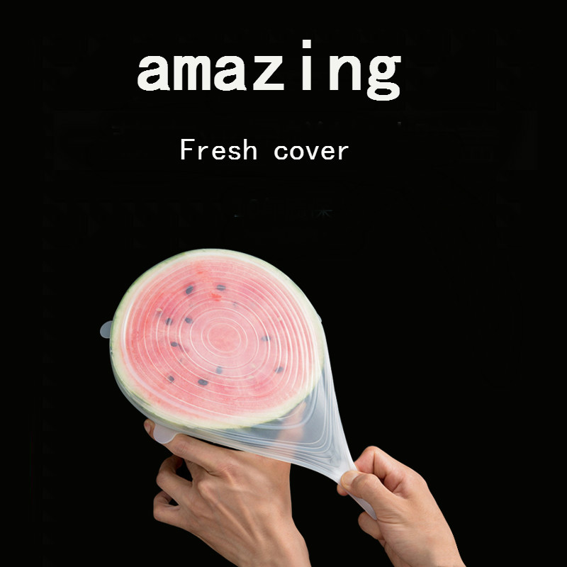 Verse deksel kom rekbare wikkel deksel kom deksel siliconen deksel pan universele siliconen rek deksels