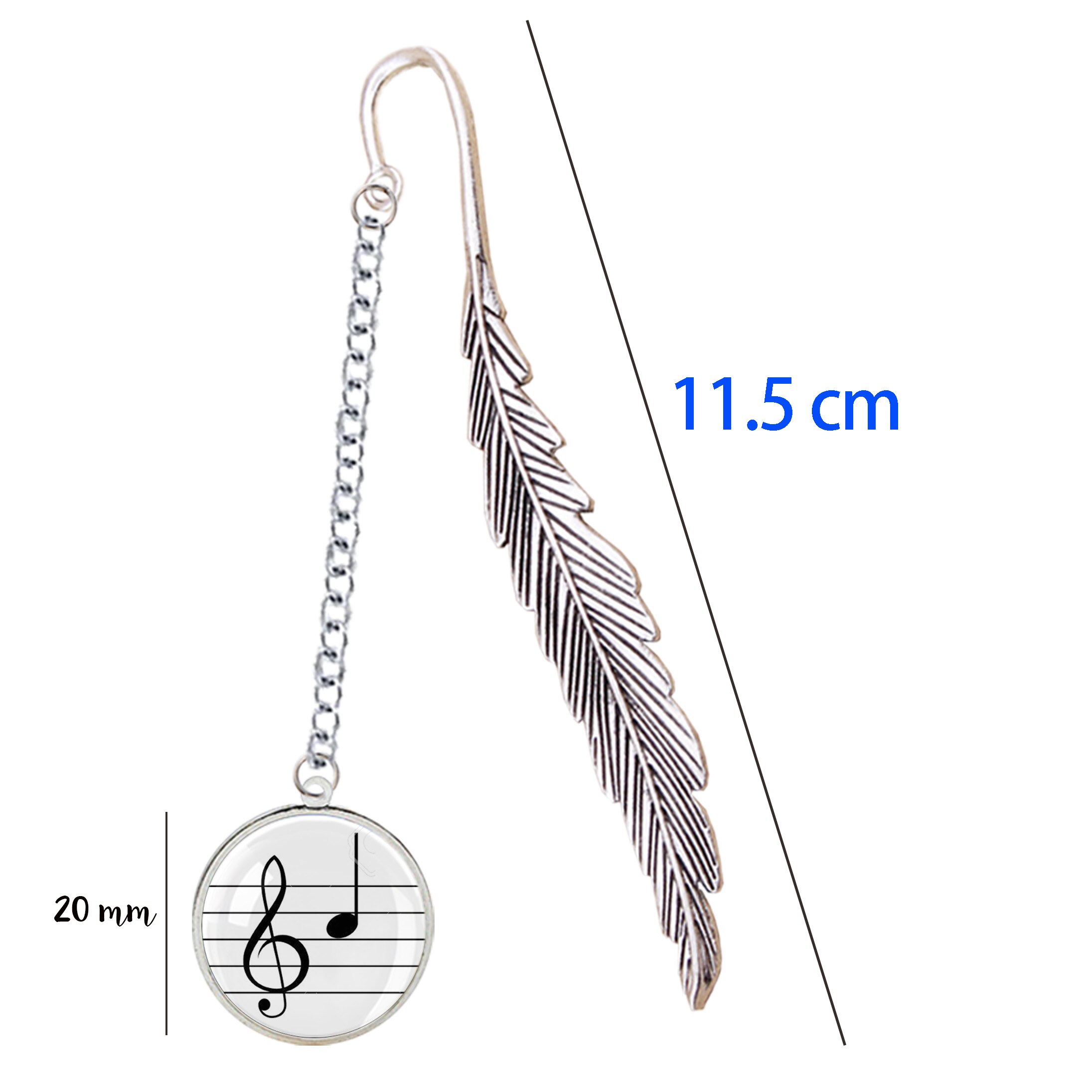 Muziekteken bladwijzer natuurnoten fortississimo plat symbool gestippelde halve noot hanger voor het lezen piano muziekboek notitieboekje: 32