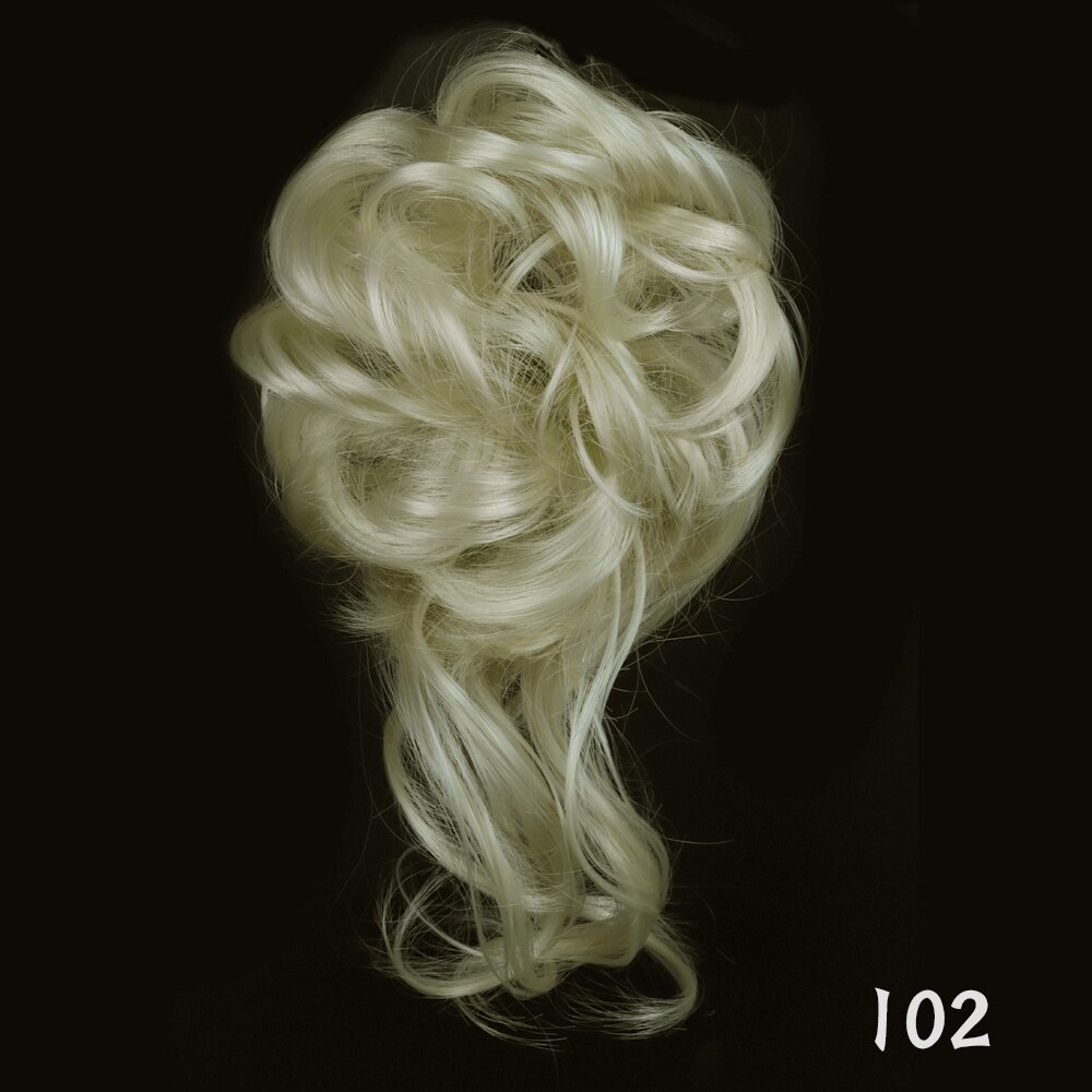 Hairstar Bun Extensions Rommelig Krullend Elastische Haar Scrunchies Haarstukjes Synthetische Chignon Donut Opgestoken Haar Stukken Voor Vrouwen Meisjes: P4/27