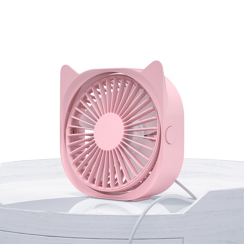 Mini USB Fan Table Small Fan Electronic Summer USB Smart Gadgets Portable Cool Gadgets Silent Rechargeable For Office Home: Pink