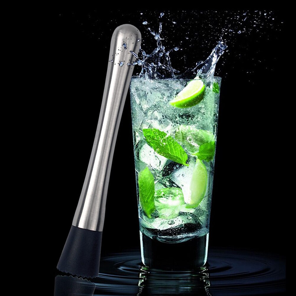 20.2*3.4 Cm Rvs Gemalen Ijs Muddler Cocktail Barman Fruit Stamper Stampers Diy Drink Mixer Bar Gereedschap