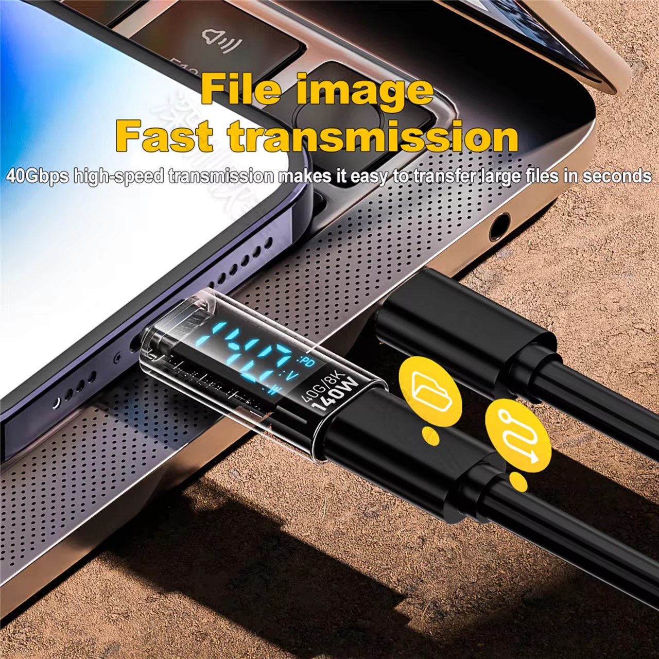 OTG Connector Digital Display Data Adapter 40G 35W PD 140W USB C Adapter Type C to USB C For Android Macbook Pro Air iPhone