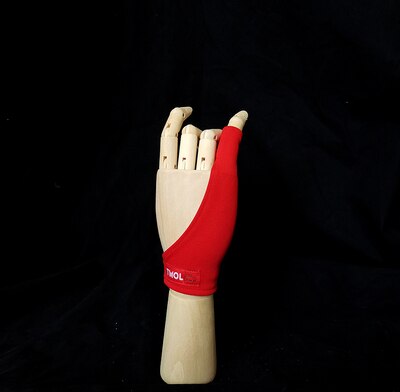 Vrouwelijke Grijs Zwart Rood 1 vinger anti-fouling handschoenen wacom tekening schrijven schilderen digitale tablet handschoen: Rood