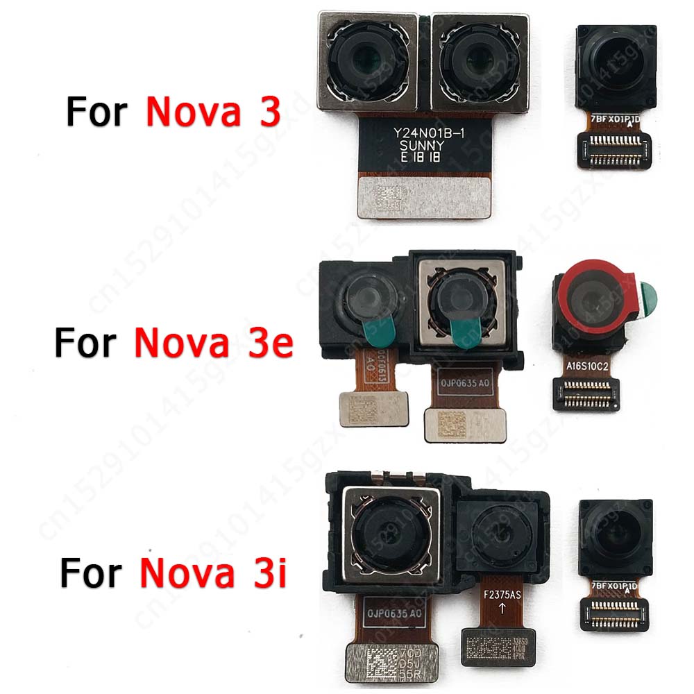 Alkuperäinen taka-etukamera huawei nova 3 3e 3i takapuoli pieni etu takaselfie kamera moduuli flex korjaus varaosat