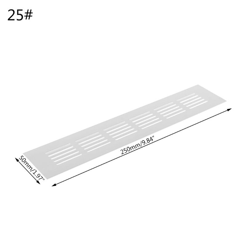 Rejilla de ventilación de chapa perforada de aleación de aluminio 28TC: 25