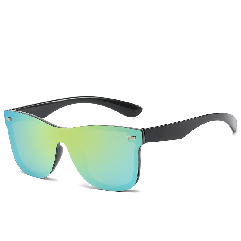 D & t solbriller ét stykke trend personlighed briller brandbeskyttelse reflekterende rammeløs solbrillefri  uv400: C2