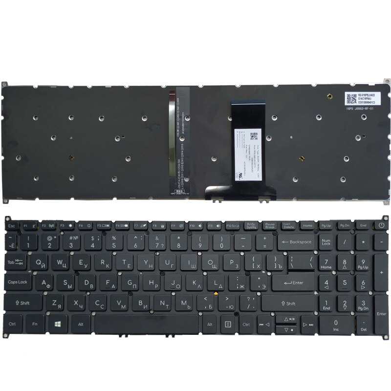 Russian laptop keyboard for Acer Aspire 7 A715-74G A715-75 A715-75G N17C2 N19C5 RU balck NO frame