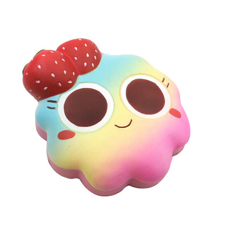 Kawaii Squishy PU Foam Scented Soft Cake Bread Strawberry Unicorn Slow Rising Cute Squishies Squeeze Toys For Kids: Dark Gray