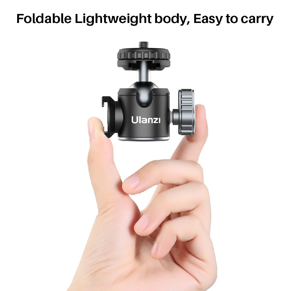 Per Ulanzi U-80 Testa A Sfera In Metallo Ballhead Rotaable Freddo Scarpe Da Tavolo Treppiede Adattatore Supporto Verticale di Tiro per Vlog