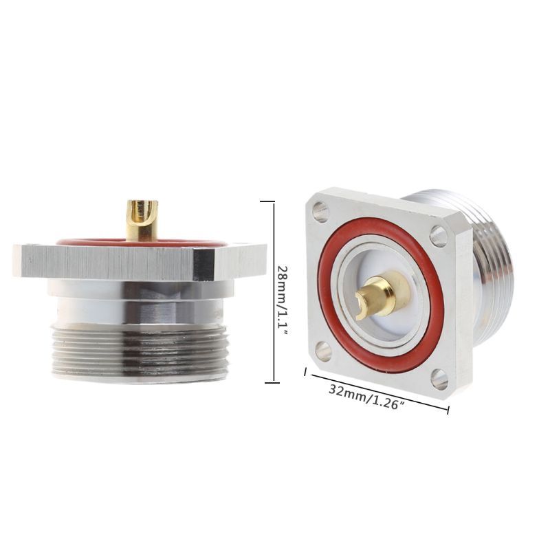 L29 7/16 Din Female Jack Center Connector With 4 Holes Flange Deck Solder Cup RF Coax Adapter