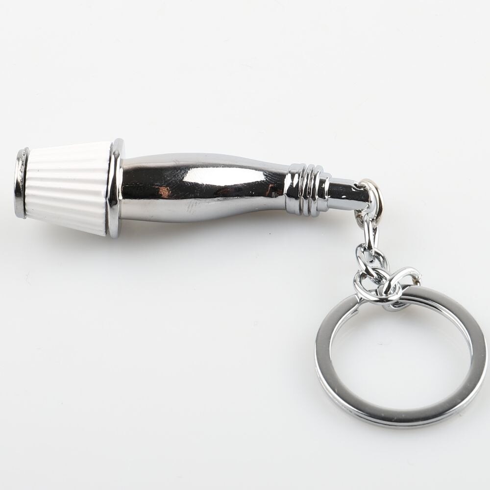 Car shape keychain Hellaflush racing keychain air intake electroplating colorful keychain Jdm keychain: White