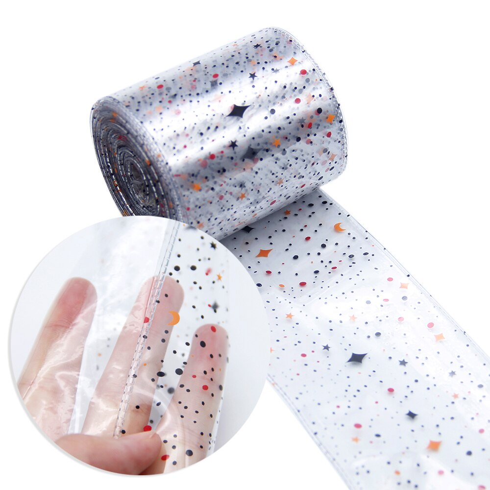 3" 75mm Fill in Transparent Geometric Patterns PVC Leather Ribbon 5 yards(without sequins),DIY Handmade Materials,5Yc7251: 1089938004